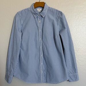 J.Crew Navy and White Striped Shirt